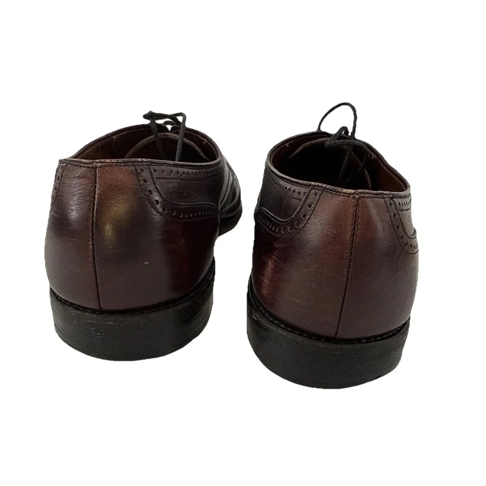 Allen Edmonds Marlowe Dress Shoes Men 12 D Brown Leather Wingtip Oxford USA